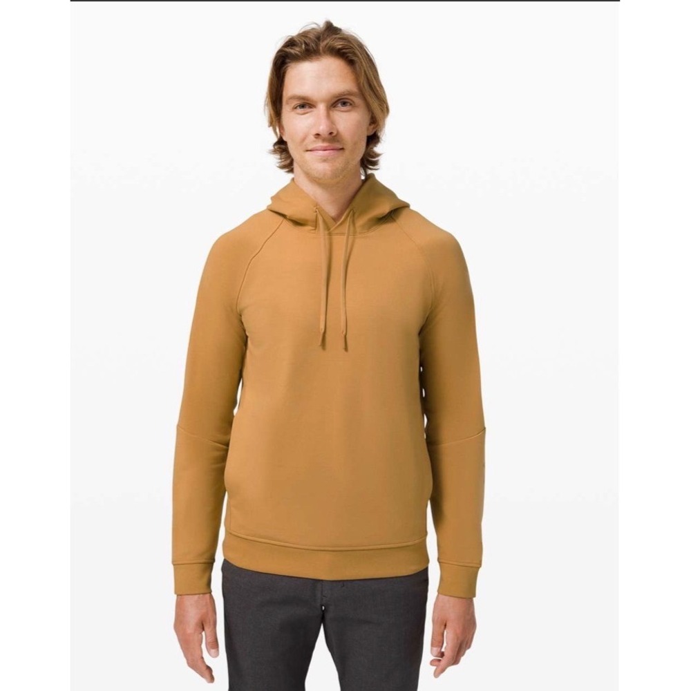 Lululemon Mens City Sweat Pullover Hoodie Mustard Gold LM3AUPS Size S